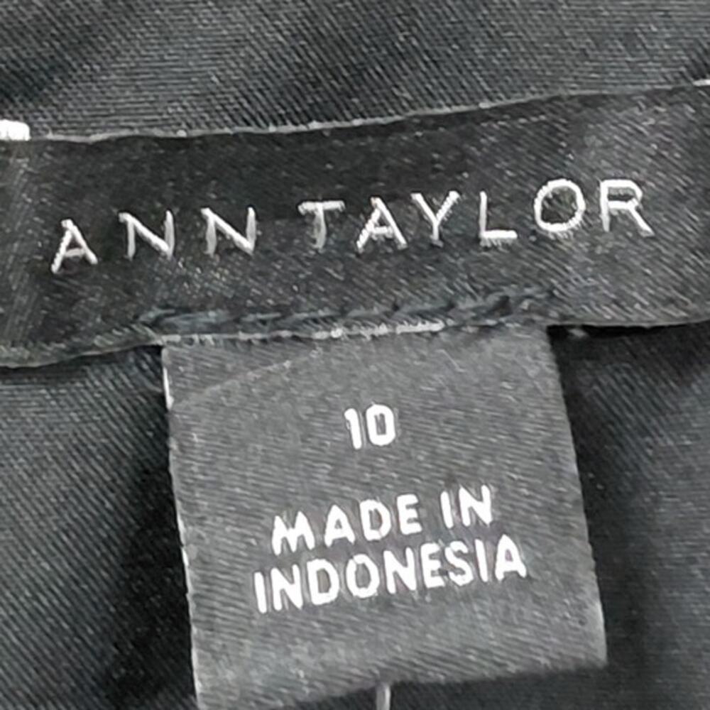 NWT ANN TAYLOR Black Knee Length Lightweight Dress Women Size 10 - Picture 5 of 12